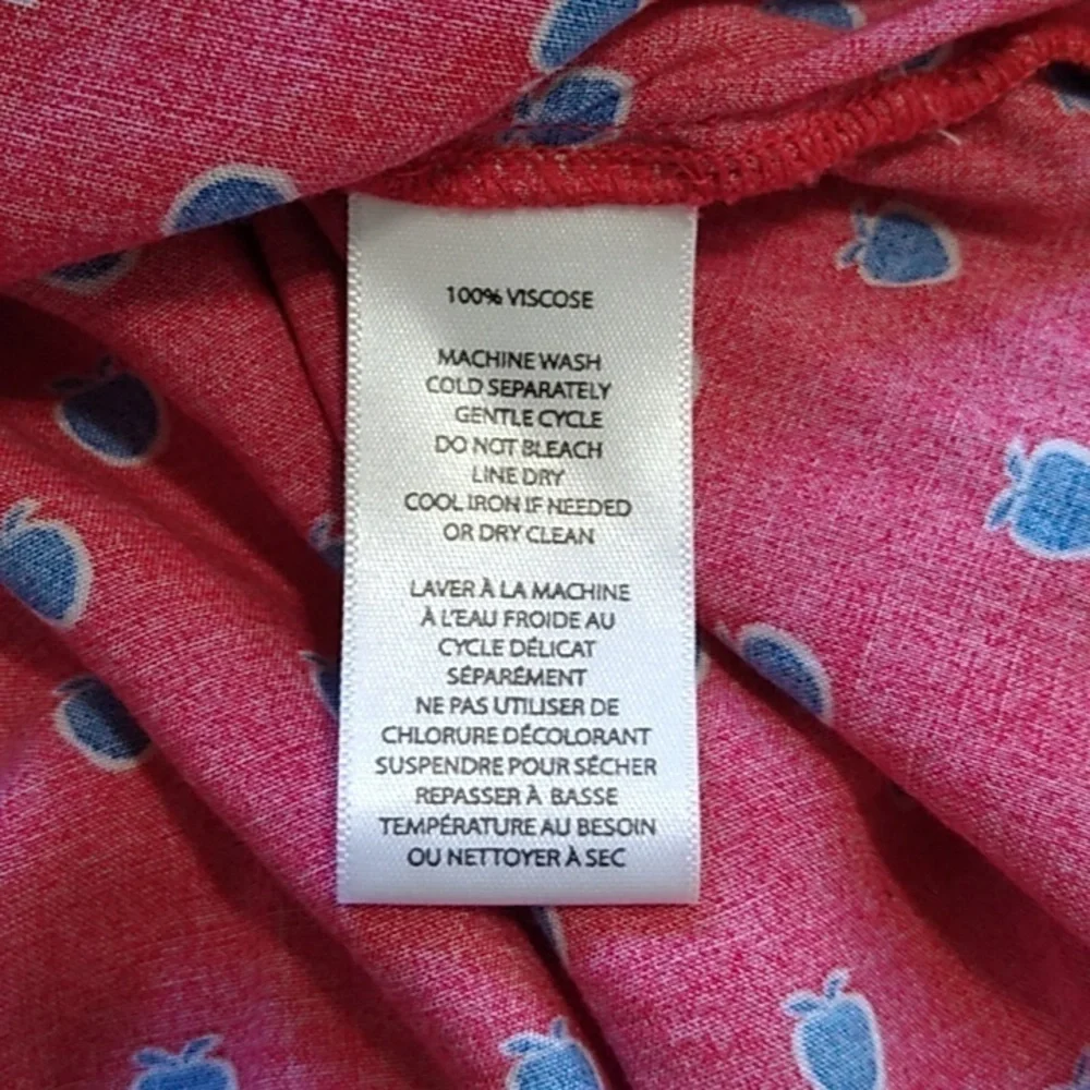 Beach Lunch Lounge Red Drop Waist Dress Size - Small - Picture 10 of 12